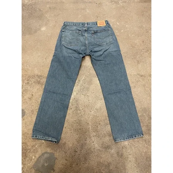 Levis 559 Jeans Mens 36x34 Blue Denim Relaxed Fit Straight Leg Zip Fly Waterless - Picture 10 of 16